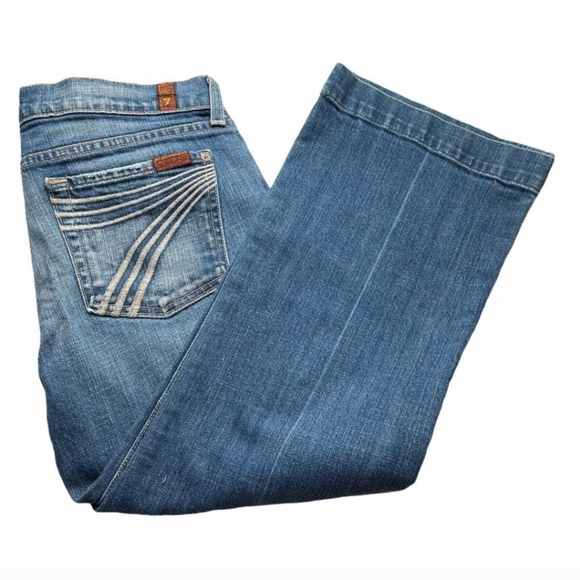 Women's Size 28 For All Mankind "Dojo" Capri Jeans - Picture 5 of 5